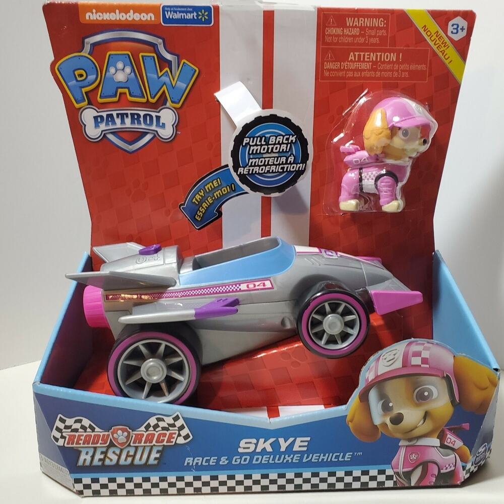 Paw Patrol Ready Race Rescue - SKYE Race & Go Deluxe Vehicle New Pull Back Motor
